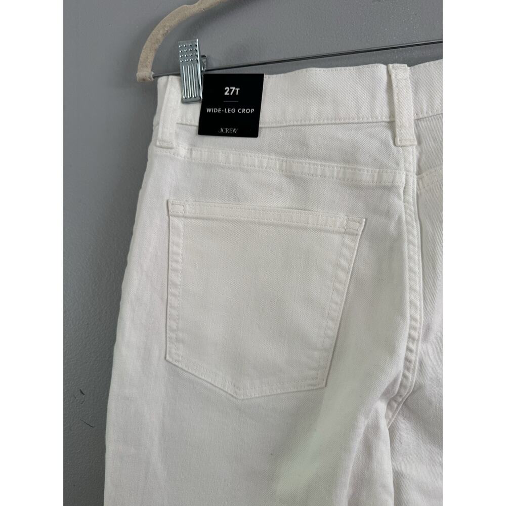 NWD J. Crew White Wide Leg Cropped Jeans Women’s Size 27 Tall All Day Stretch - Picture 6 of 12